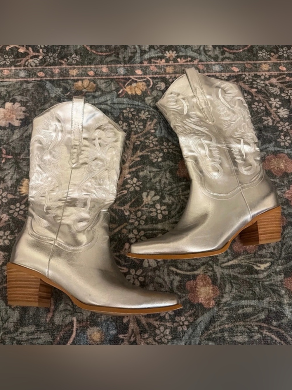 Silver Cowgirl Boots